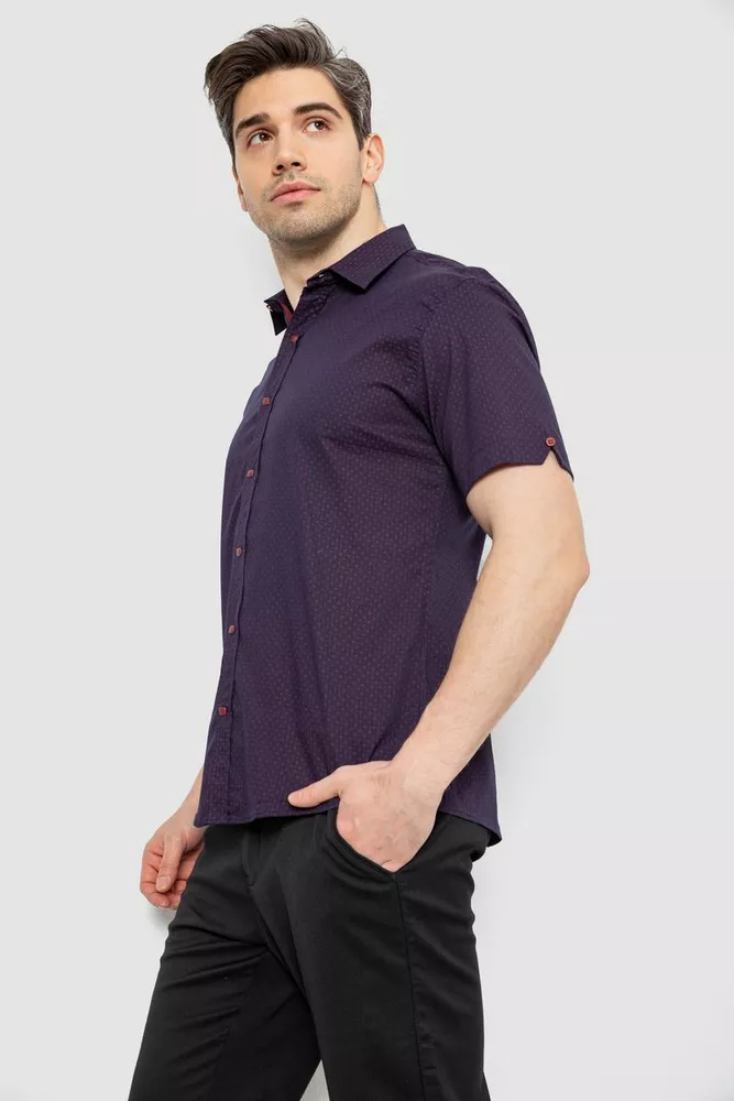 Купить Рубашка мужская с принтом, цвет синий, 186R7350 - Фото №3