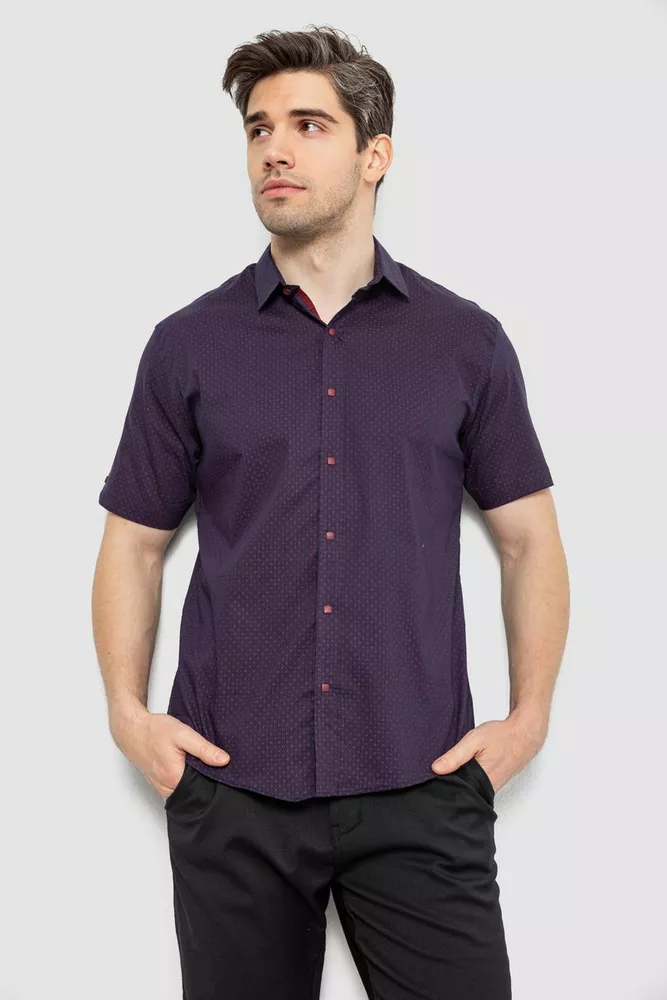 Купить Рубашка мужская с принтом, цвет синий, 186R7350 - Фото №1