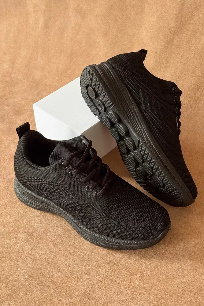 Купить Кроссовки женские текстиль, цвет черный, 243RA33 оптом - Фото №4