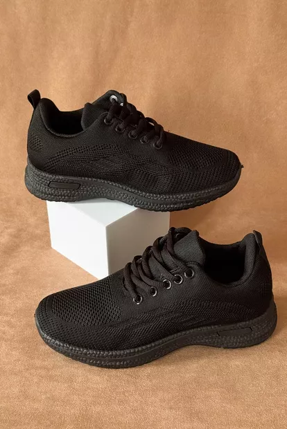 Кроссовки женские текстиль, цвет черный, 243RA33