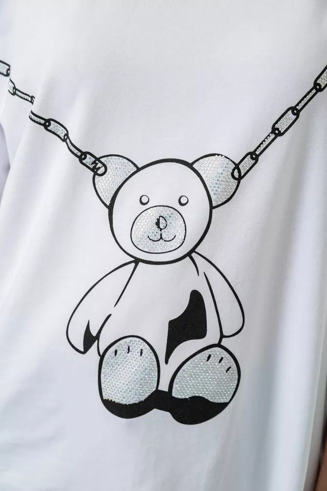 Купить Футболка женская с принтом, цвет белый, 244R2016 - Фото №5