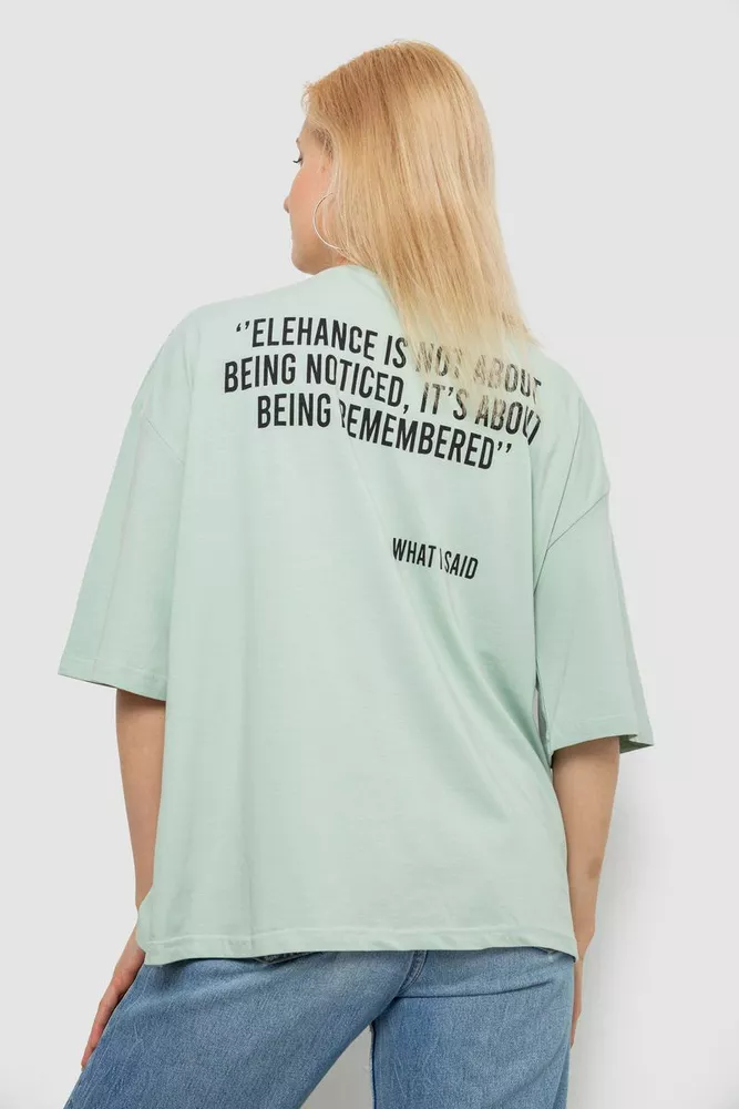 Купити Футболка жіноча з принтом, колір оливковий, 244R2016 - Фото №4