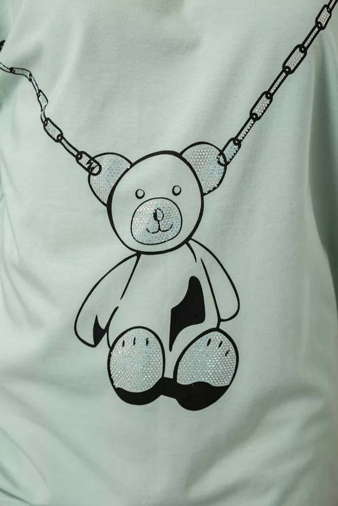 Купити Футболка жіноча з принтом, колір оливковий, 244R2016 - Фото №5