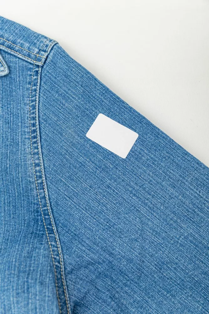 Купить Куртка джинсовая женская  -уценка, цвет голубой, 201R55-055-U-14 - Фото №2