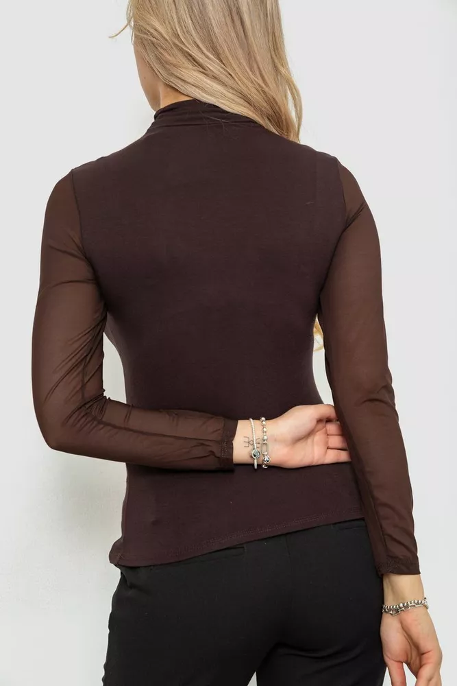Купити Кофта жіноча, колір коричневий, 186R506 оптом - Фото №4