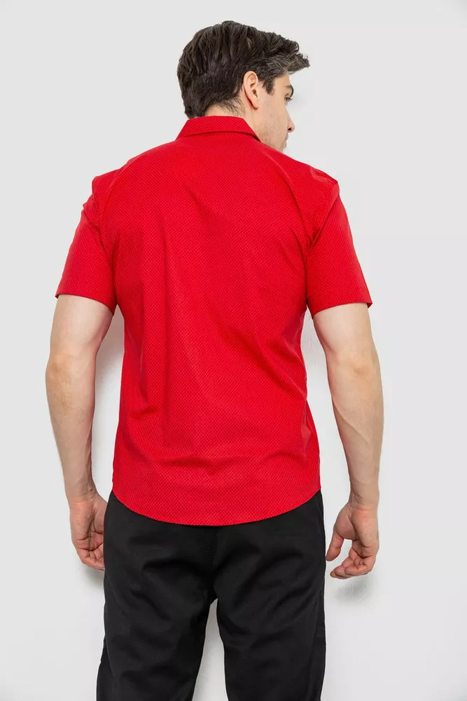 Купить Мужская рубашка с принтом, цвет красный, 186R7142 - Фото №4