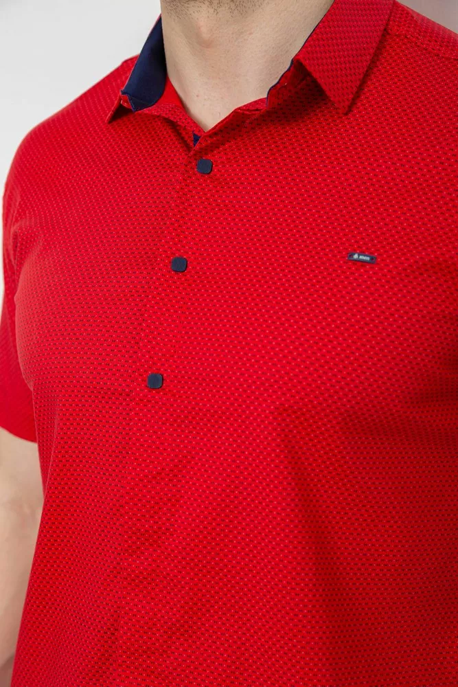 Купить Мужская рубашка с принтом, цвет красный, 186R7142 - Фото №5