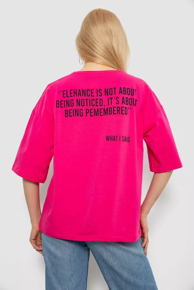 Купити Футболка жіноча з принтом, колір рожевий, 244R2016 - Фото №4