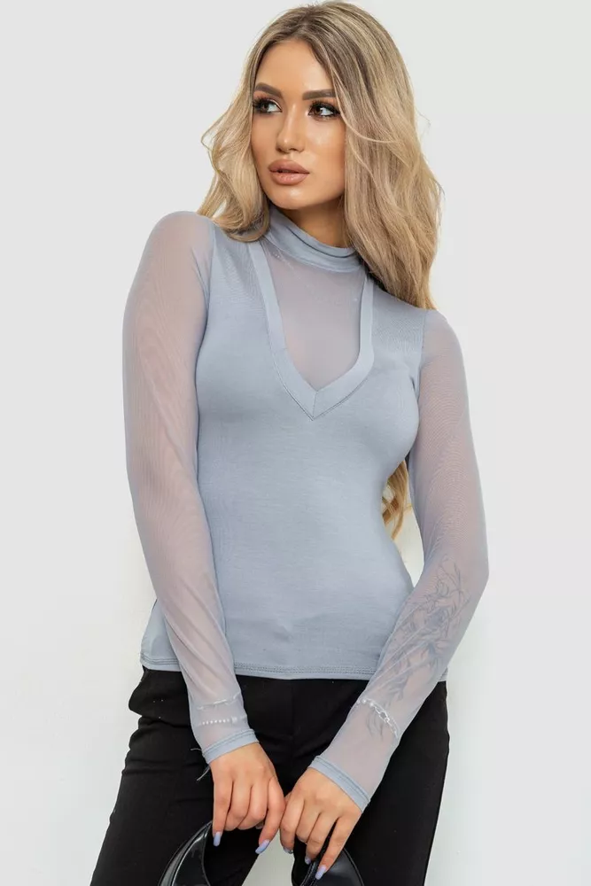 Купити Кофта жіноча, колір світло-сірий, 186R506 - Фото №1