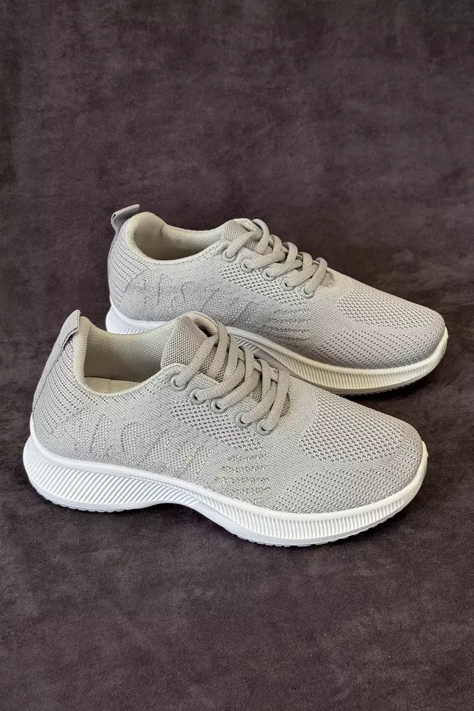 Купить Кроссовки женские текстиль, цвет серый, 243RA33 оптом - Фото №1