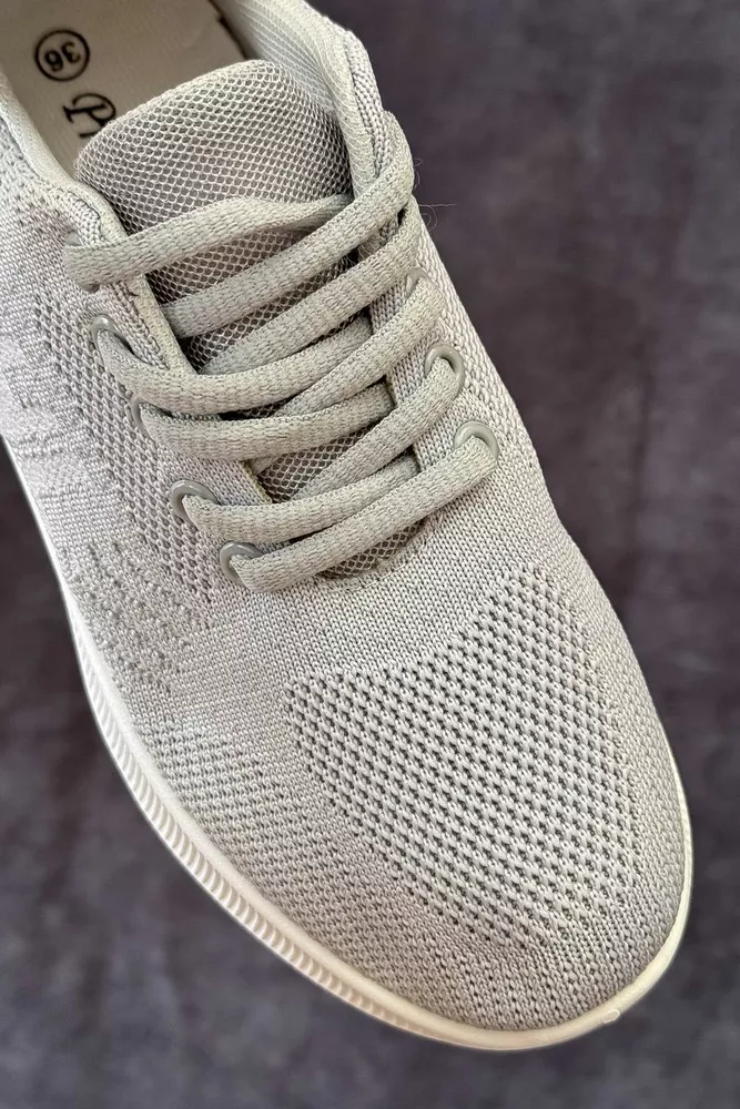 Купить Кроссовки женские текстиль, цвет серый, 243RA33 оптом - Фото №2