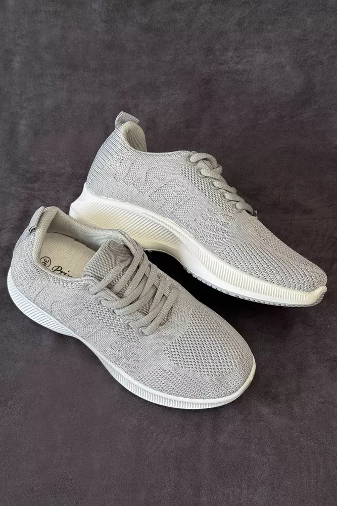 Купить Кроссовки женские текстиль, цвет серый, 243RA33 оптом - Фото №3