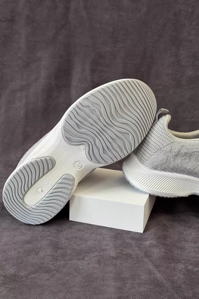 Купить Кроссовки женские текстиль, цвет серый, 243RA33 оптом - Фото №5