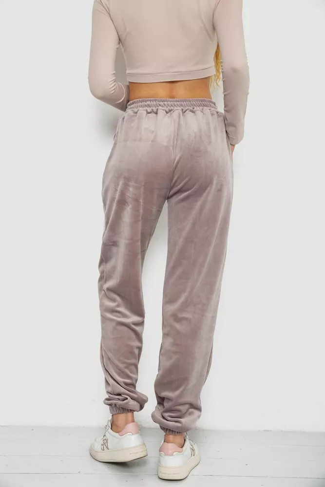 Купити Штани жіночі велюрові  -уцінка, колір мокко, 238R58473-U-17 - Фото №4