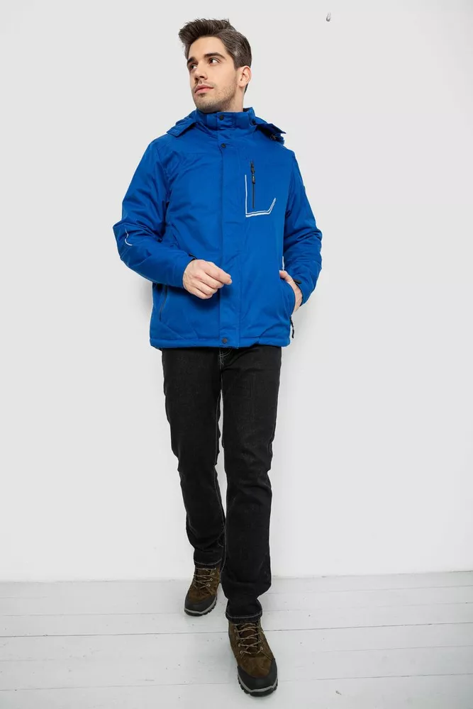 Купить Куртка мужская демисезонная с капюшоном, цвет электрик, 244RZ-2521 - Фото №2