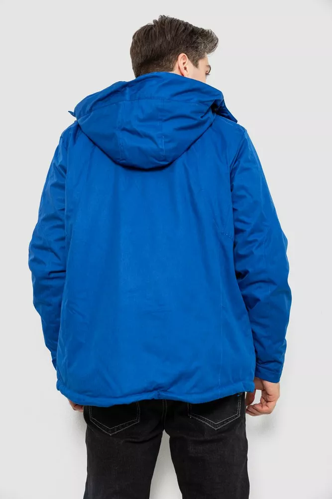 Купить Куртка мужская демисезонная с капюшоном, цвет электрик, 244RZ-2521 - Фото №4