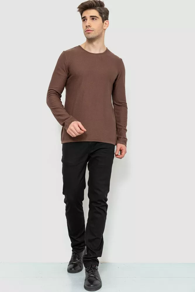 Купити Светр чоловічий, колір коричневий, 214R3007 - Фото №2