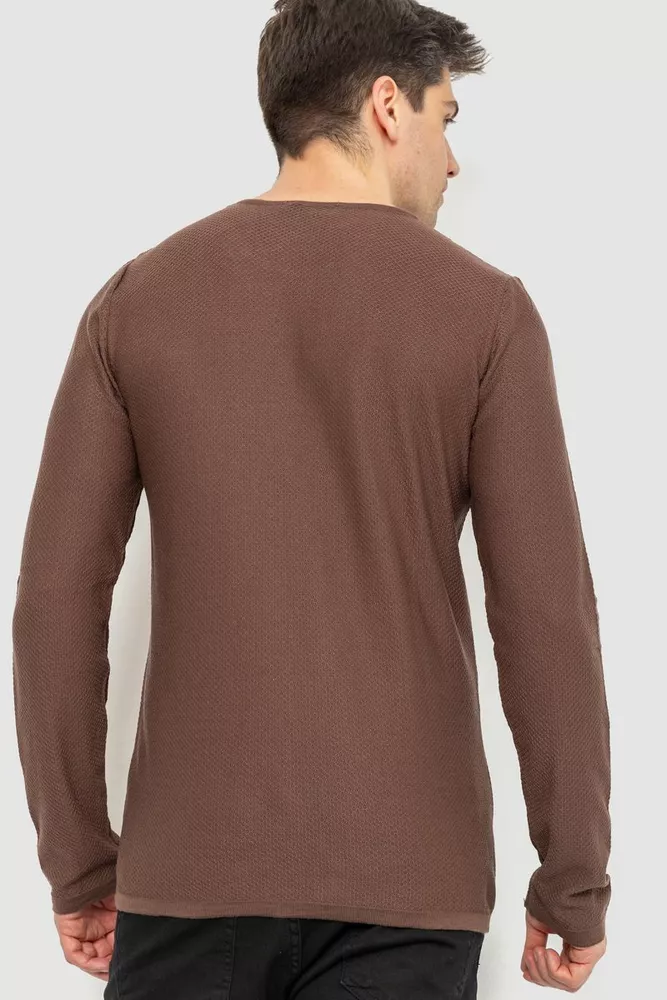 Купити Светр чоловічий, колір коричневий, 214R3007 - Фото №4