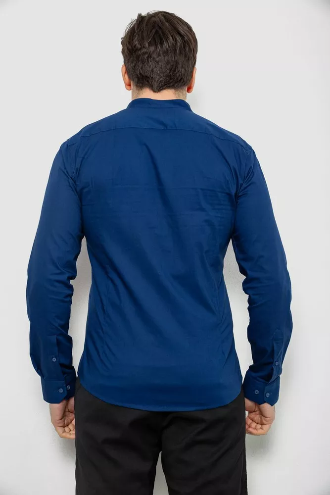 Купить Рубашка мужская однотонная, цвет синий, 186R2033 - Фото №4