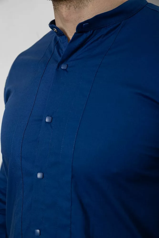 Купить Рубашка мужская однотонная, цвет синий, 186R2033 - Фото №5