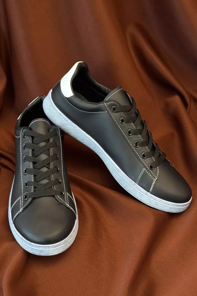 Купить Кеды мужские, цвет черно-белый, 248RR223-4R - Фото №1