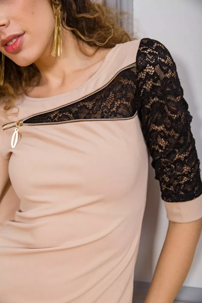 Купить Платье  - уценка, цвет бежевый, 172R38-1-U-5 - Фото №8