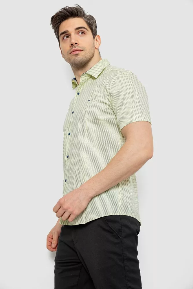 Купить Рубашка мужская с принтом, цвет желтый, 214R7129 - Фото №3