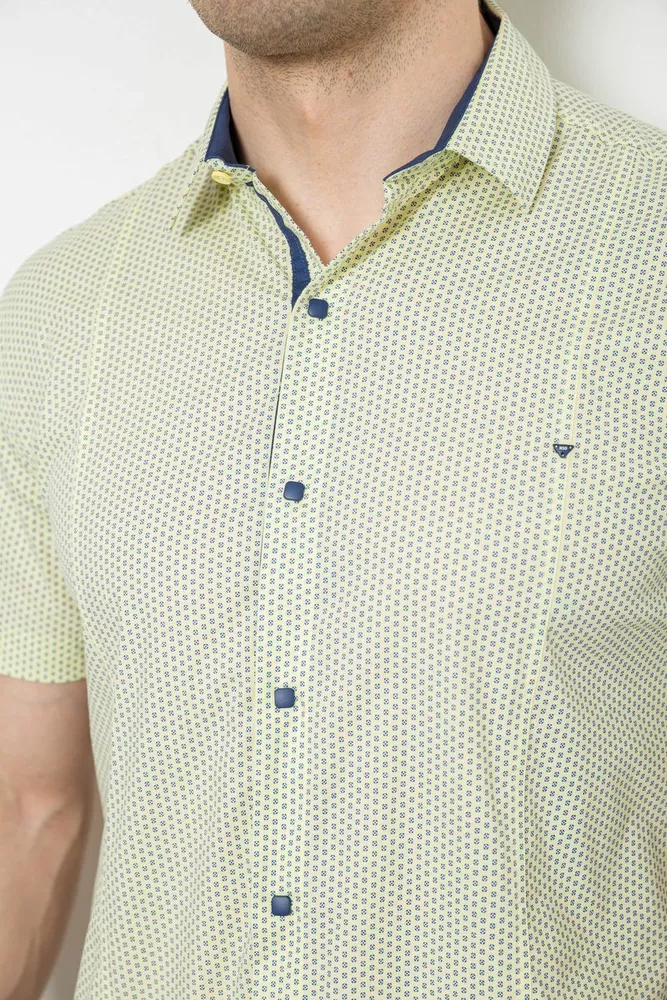 Купить Рубашка мужская с принтом, цвет желтый, 214R7129 - Фото №5