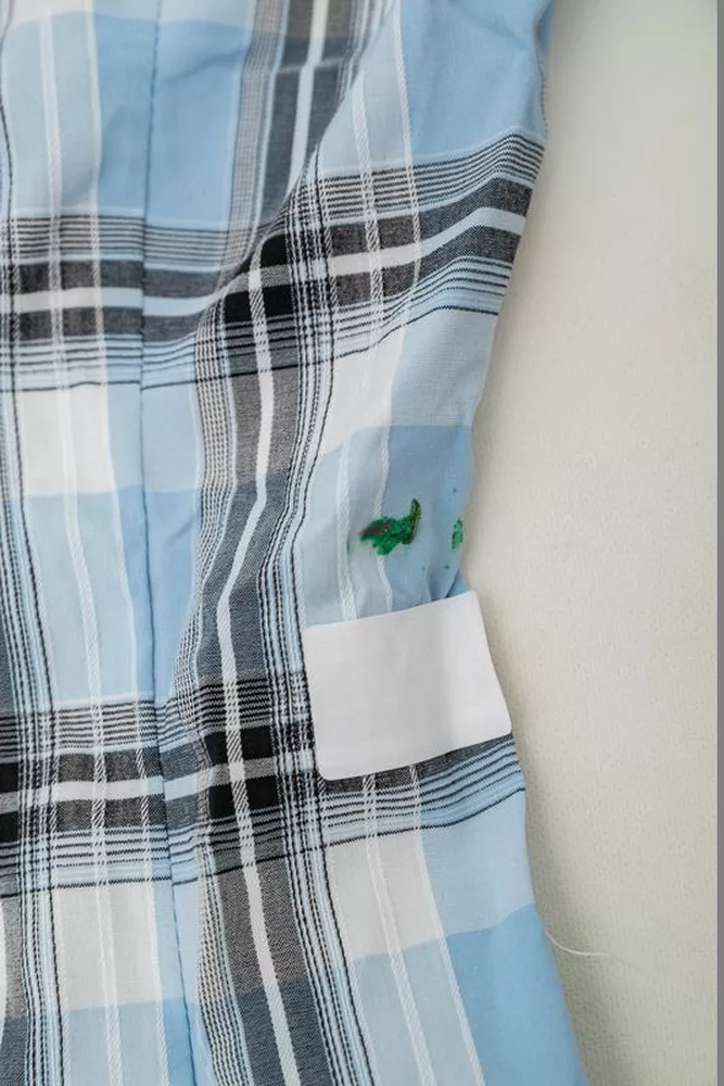 Купить Рубашка женская в клетку   -уценка, цвет серо-голубой, 230R063-U - Фото №6