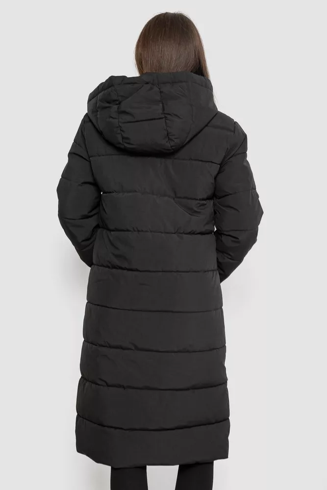 Купить Куртка женская удлиненная батал  -уценка, цвет черный, 207R006-1-U-6 - Фото №4