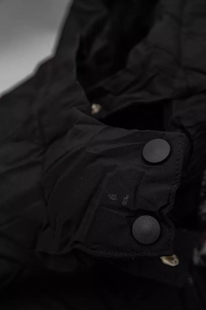 Купить Куртка женская удлиненная батал  -уценка, цвет черный, 207R006-1-U-6 - Фото №9