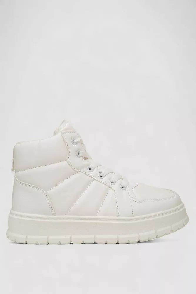 Купить Кроссовки женские зимние на меху, цвет белый, 248RMB02 - Фото №1