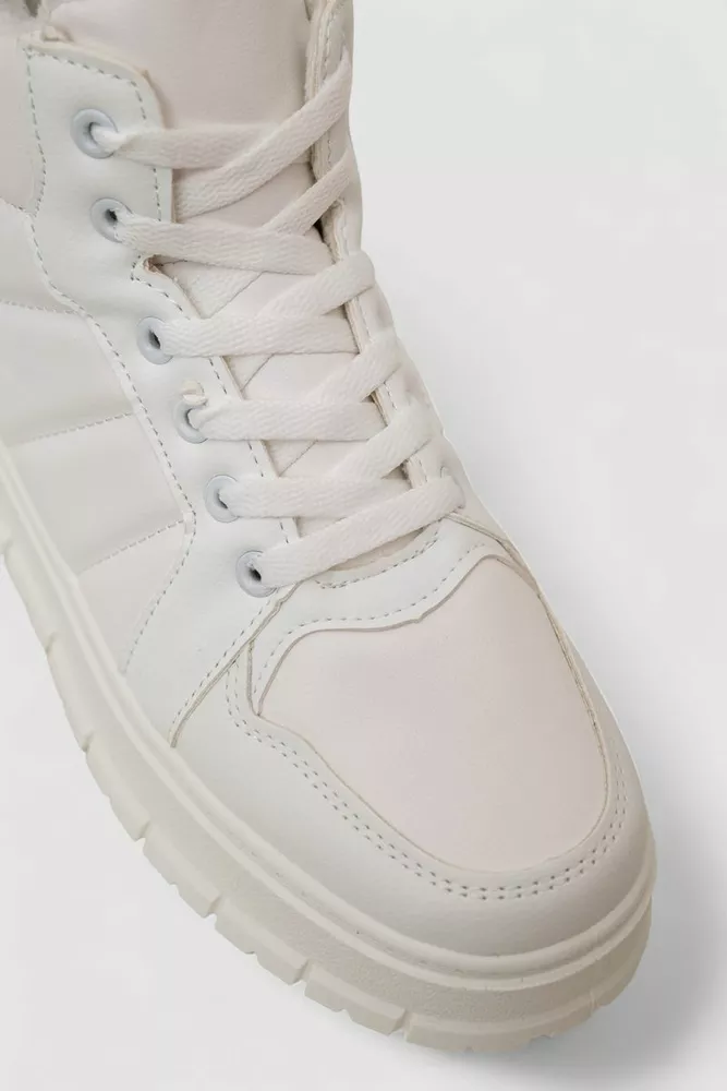 Купить Кроссовки женские зимние на меху, цвет белый, 248RMB02 - Фото №2