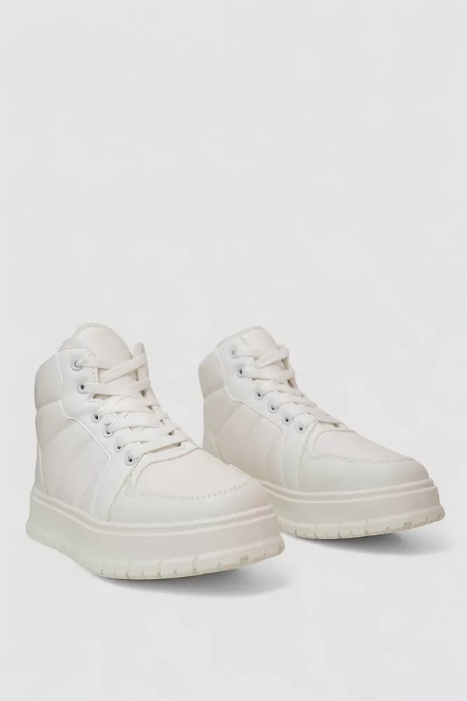 Купить Кроссовки женские зимние на меху, цвет белый, 248RMB02 - Фото №3