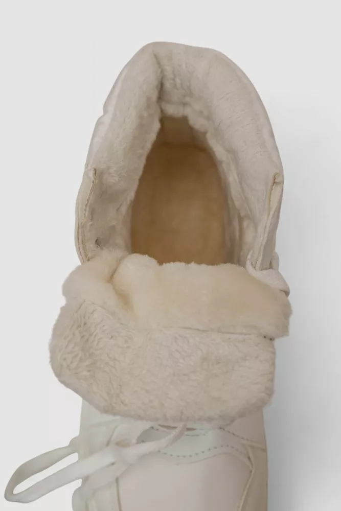 Купить Кроссовки женские зимние на меху, цвет белый, 248RMB02 - Фото №6