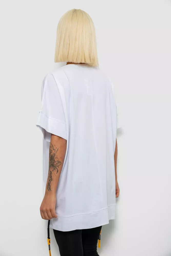 Купить Футболка женская с принтом, цвет белый, 244R4006 - Фото №4