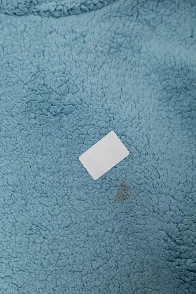 Купить Худи женский однотонный с капюшоном  -уценка, цвет голубой, 257R14-U-2 - Фото №7