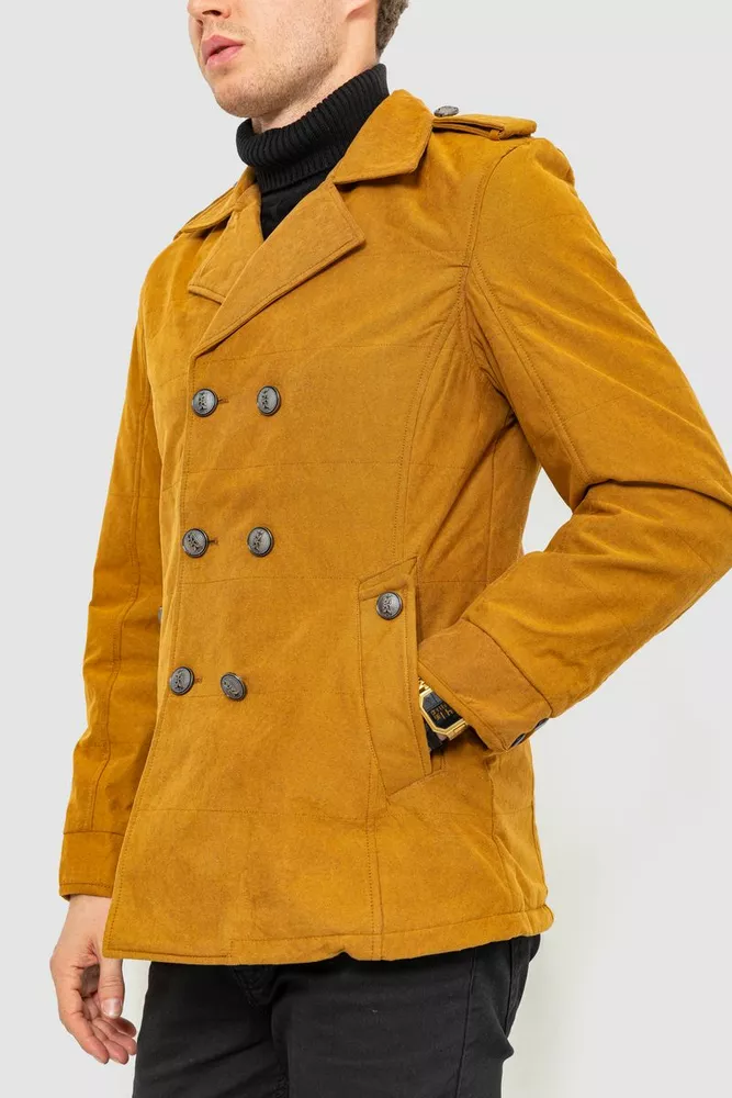 Купить Пиджак мужской однотонный  -уценка, цвет горчичный, 182R15172-U-2 - Фото №3