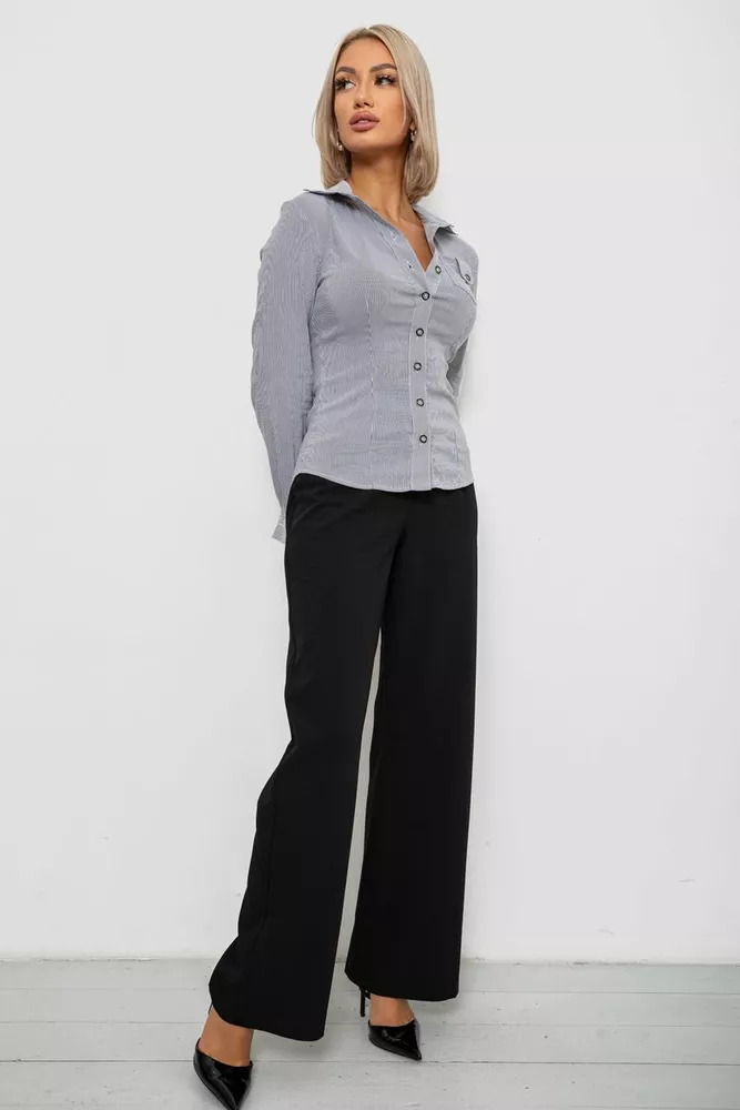 Купить Рубашка классическая в полоску, цвет серый, 230R644-1 - Фото №2