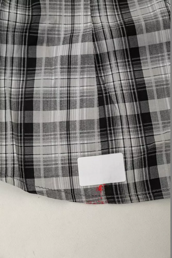 Купити Сорочка жіноча в клітку  -уцінка, колір сірий, 230R064-1-U-15 - Фото №6