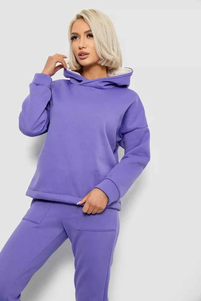 Купить Спортивный костюм женский на флисе  -уценка, цвет сиреневый, 257R88-U - Фото №2