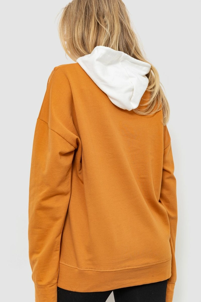Купить Худи женский утепленный, цвет терракотовый, 229R153 - Фото №4