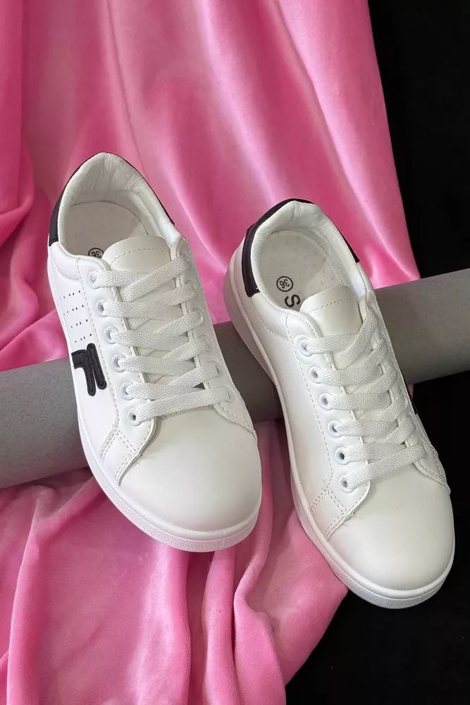 Купити Кеди жіночі, колір чорно-білий, 248RZ97 - Фото №2