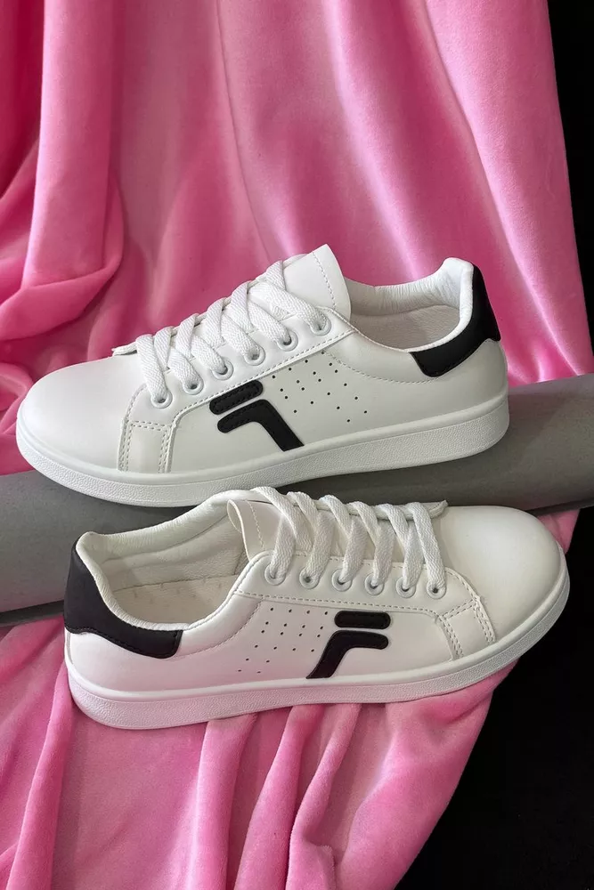 Купити Кеди жіночі, колір чорно-білий, 248RZ97 - Фото №3