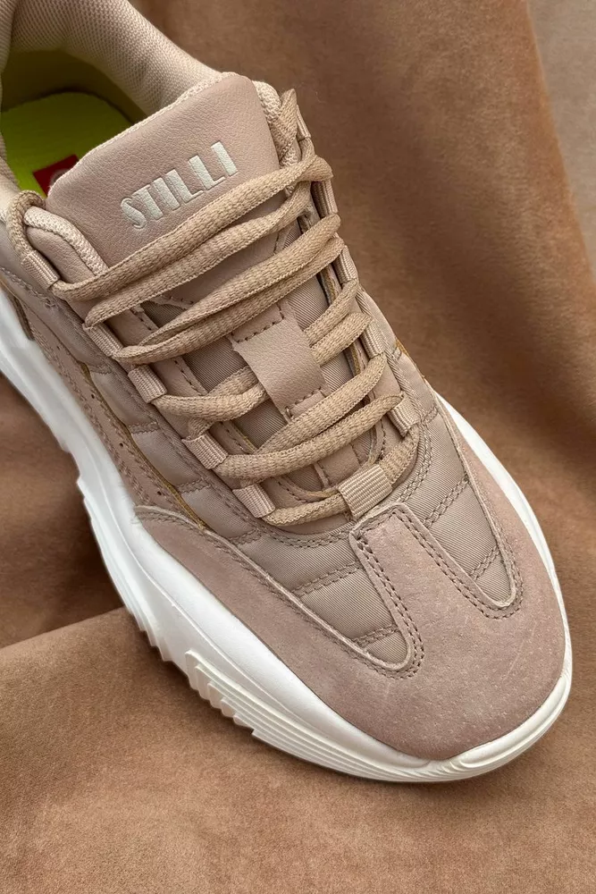 Купить Кроссовки женские, цвет бежево-белый, 248RCX1250 - Фото №2