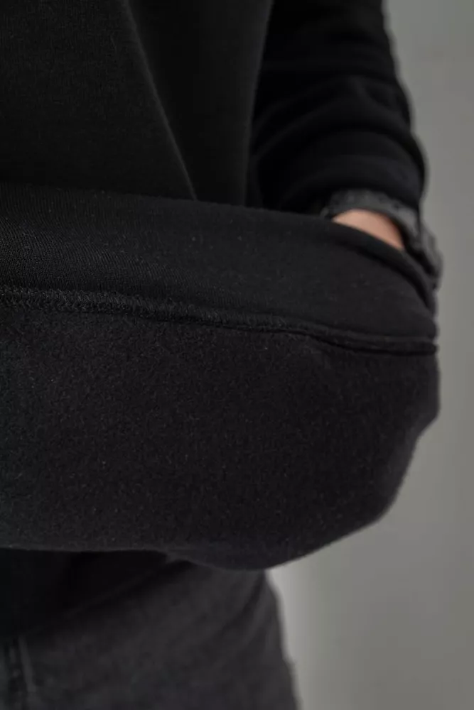 Купити Худі чоловічий на флісі однотонний, колір чорнильний, 241R2650 оптом - Фото №5