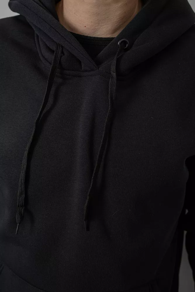 Купити Худі чоловічий на флісі однотонний, колір чорнильний, 241R2650 оптом - Фото №6