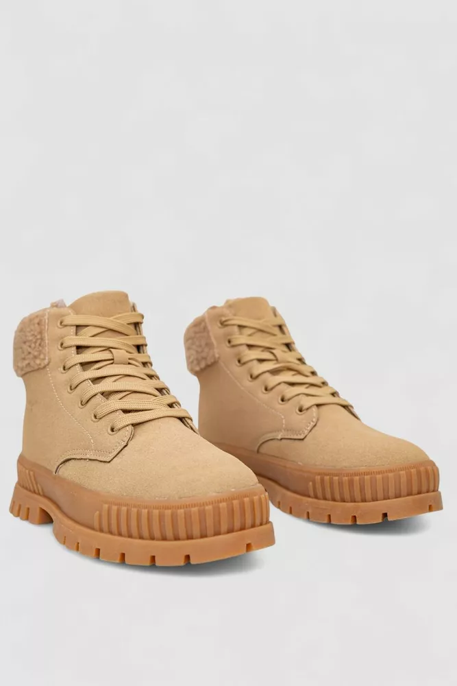 Купить Ботинки женские зимние на меху, цвет бежевый, 248RCX1750-3 - Фото №3