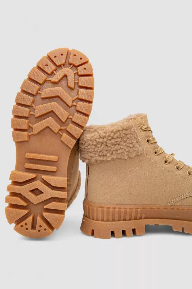 Купить Ботинки женские зимние на меху, цвет бежевый, 248RCX1750-3 - Фото №5