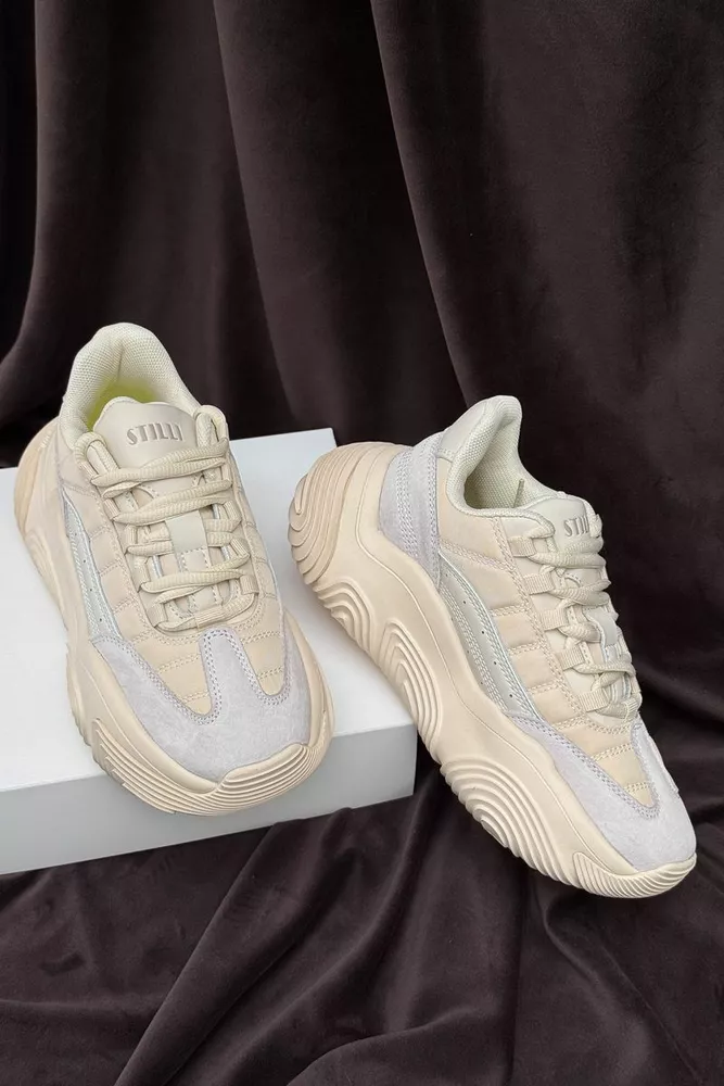 Купити Кросівки жіночі, колір бежевий, 248RCX1250 - Фото №1